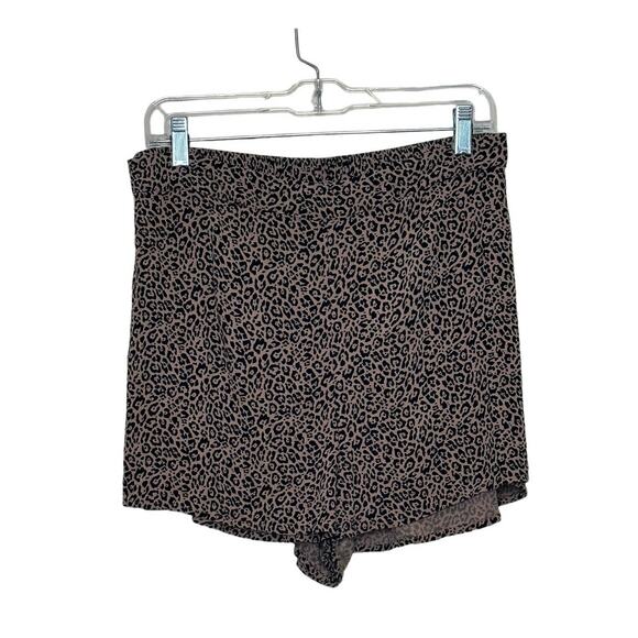 American Eagle animal print pull on high rise shorts size Large - Picture 1 of 9
